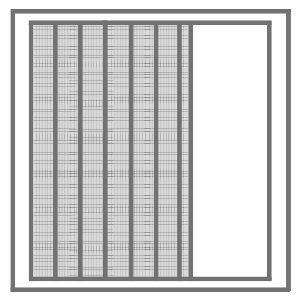 Schéma moustiquaire plissé