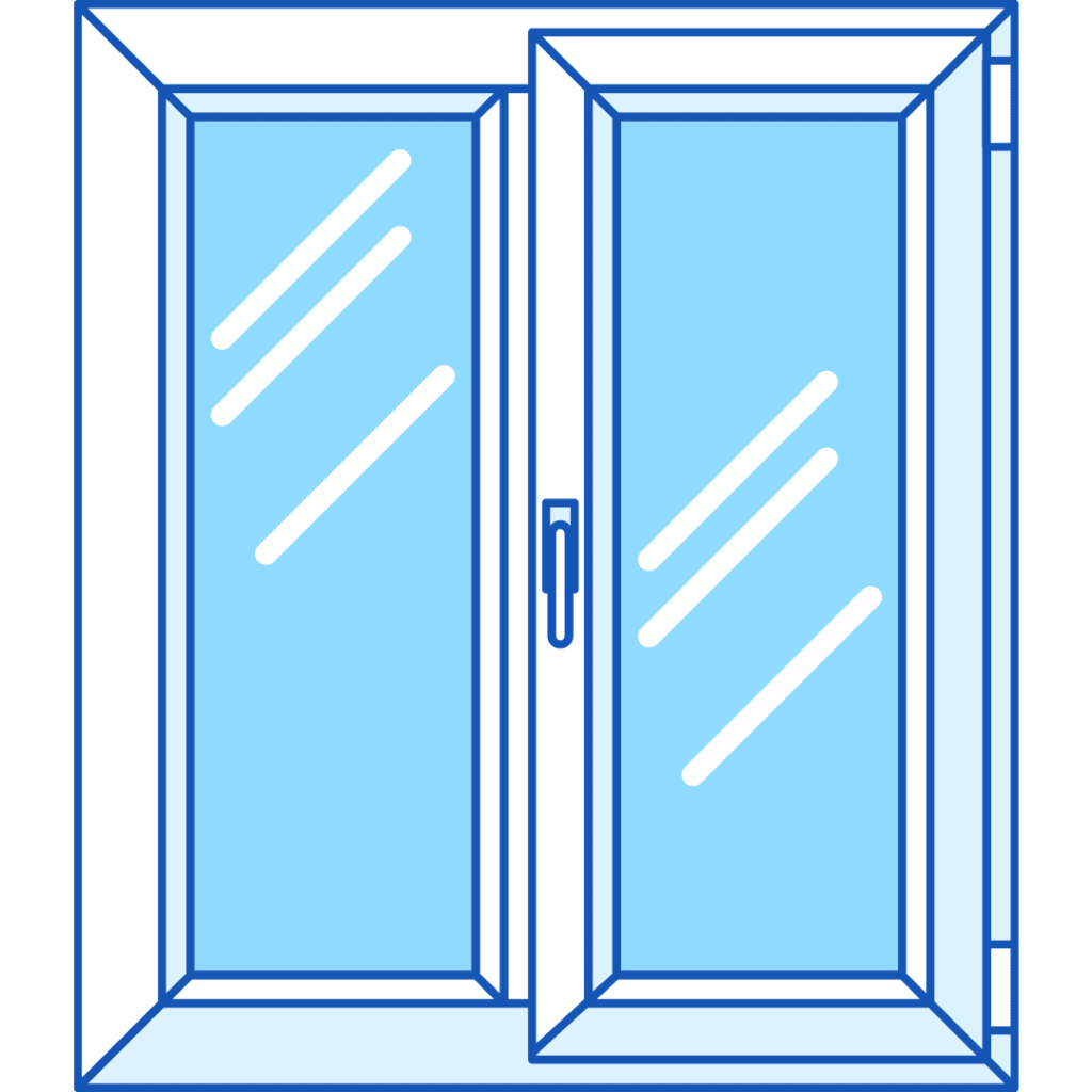 Schéma fenêtre 2 ventaux