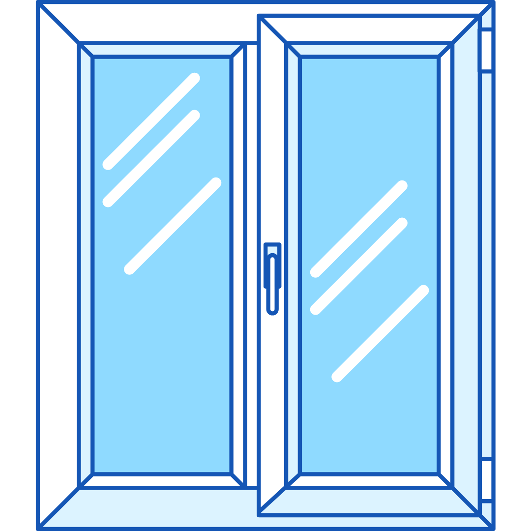 Schéma fenêtre 2 ventaux