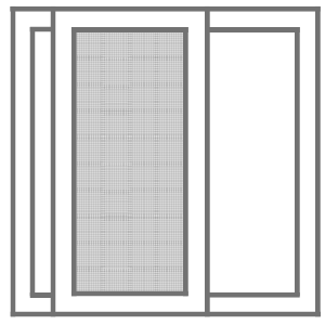 Schéma moustiquaire coulissante