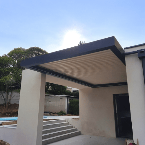 Pergola bioclimatique sans poteau
